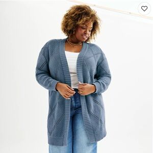 Sonoma Goods For Life Pointelle Duster Cardigan